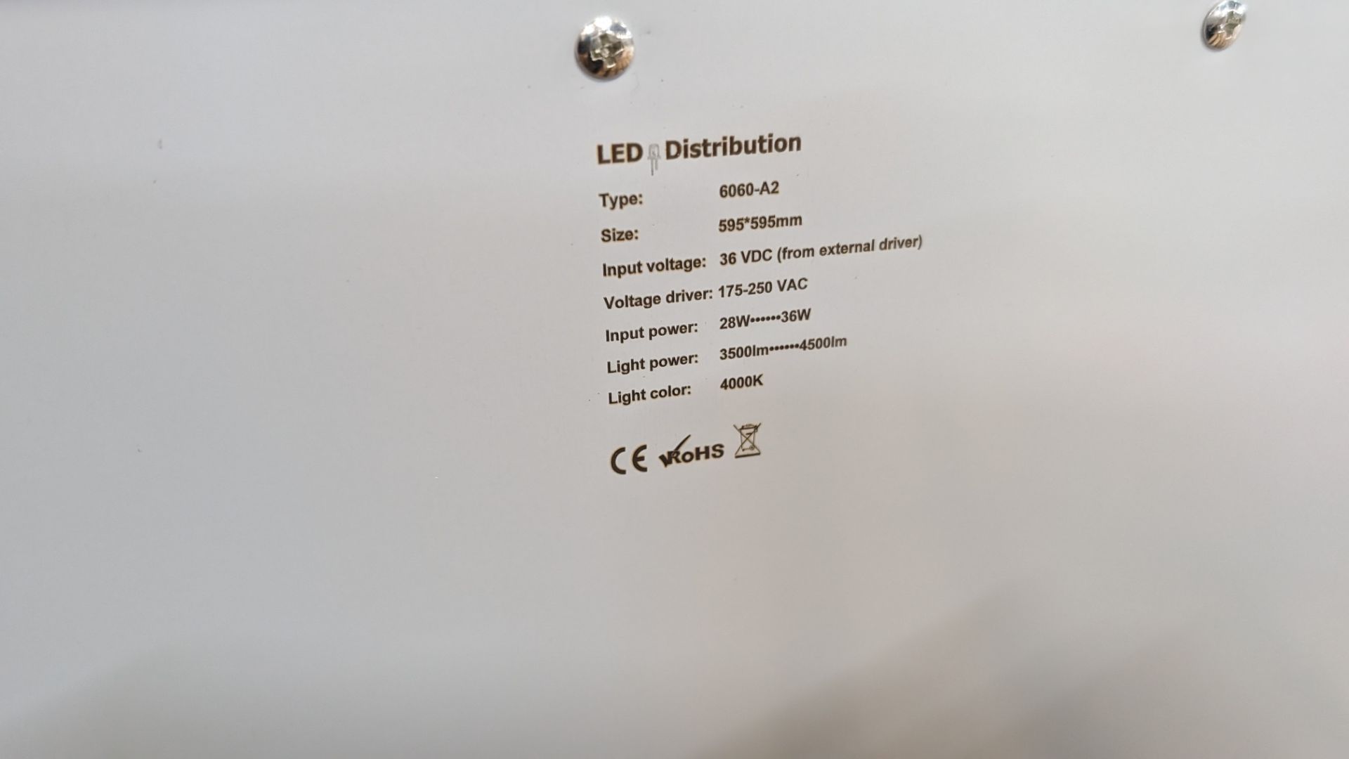 20 off Elegance Premium Eco 595mm x 595mm LED lighting panels. 4000k. 28/36w input power. 36w dri - Bild 10 aus 14