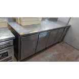 Blizzard stainless steel 4-door refrigerated prep cabinet