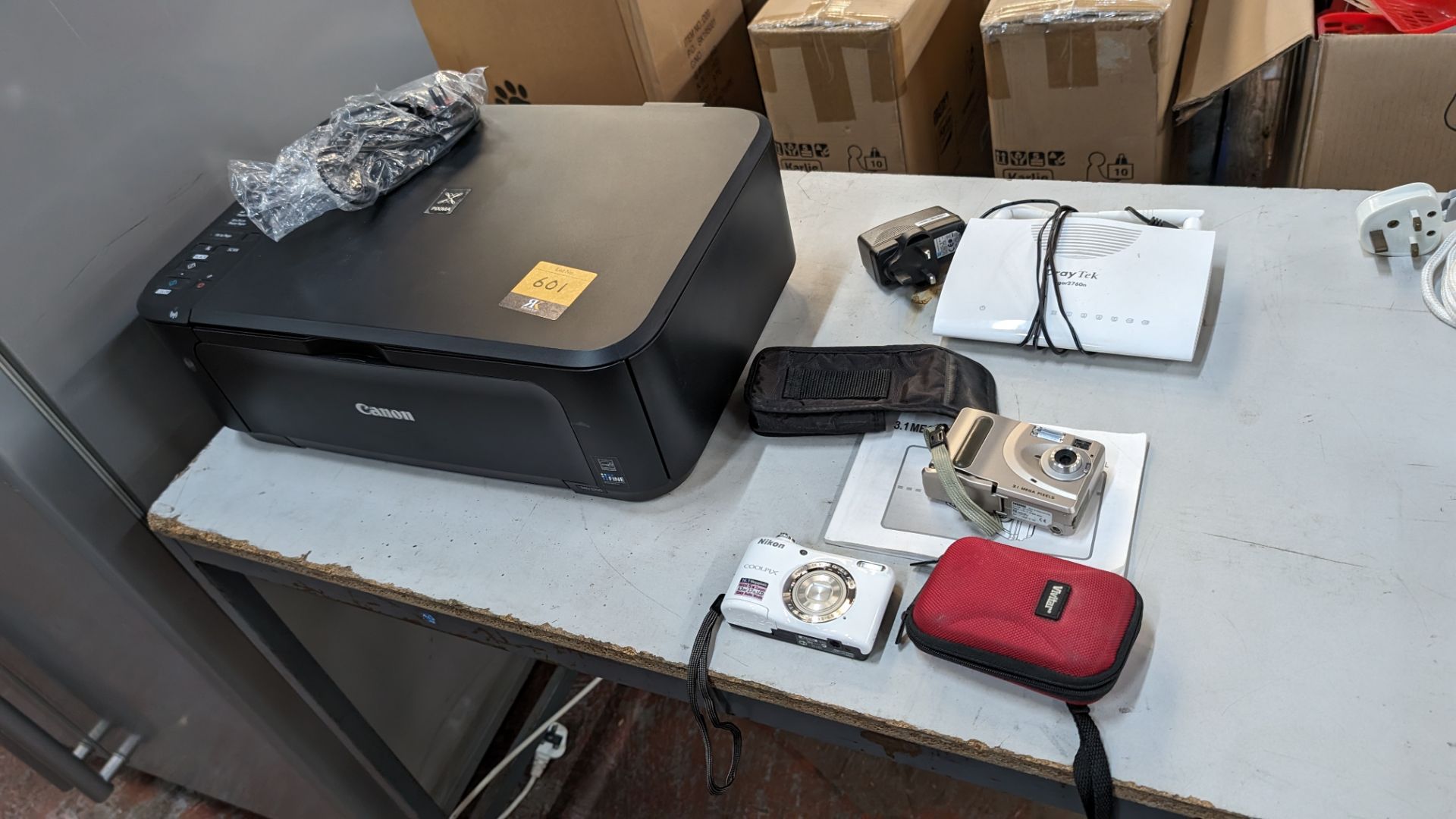 Mixed lot comprising Canon Pixma Model MG3250 printer plus Graytec wireless modem and 2 assorted di - Image 8 of 8