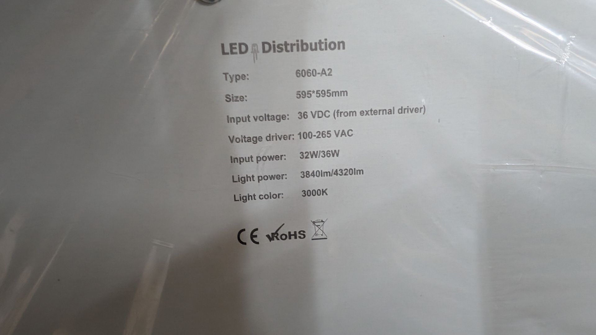 20 off Elegance Premium Eco 595mm x 595mm LED lighting panels. 3000k. 32/36w input power. 36w dri - Image 10 of 14