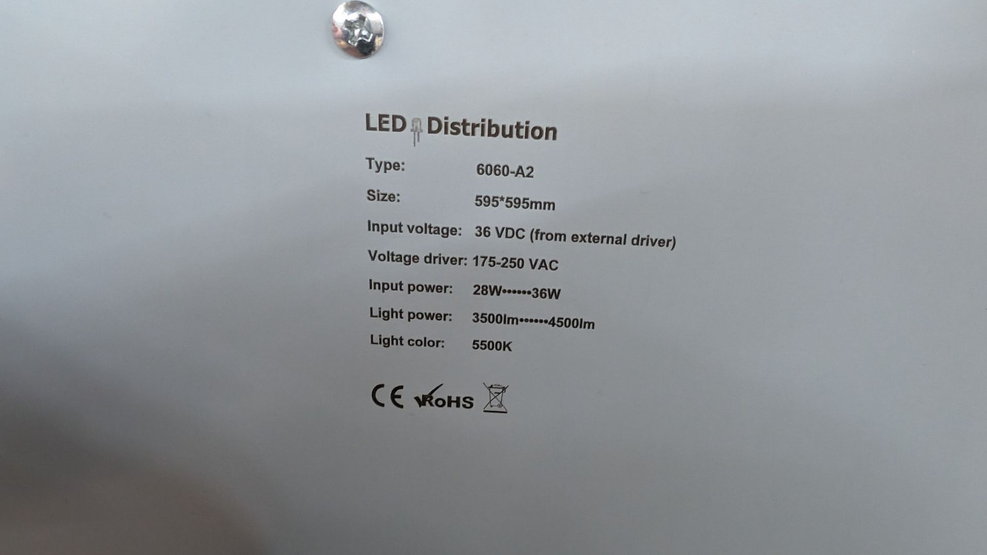 20 off Elegance Premium Eco 595mm x 595mm LED lighting panels. 5500k. 28/36w input power. 36w dr - Bild 12 aus 16
