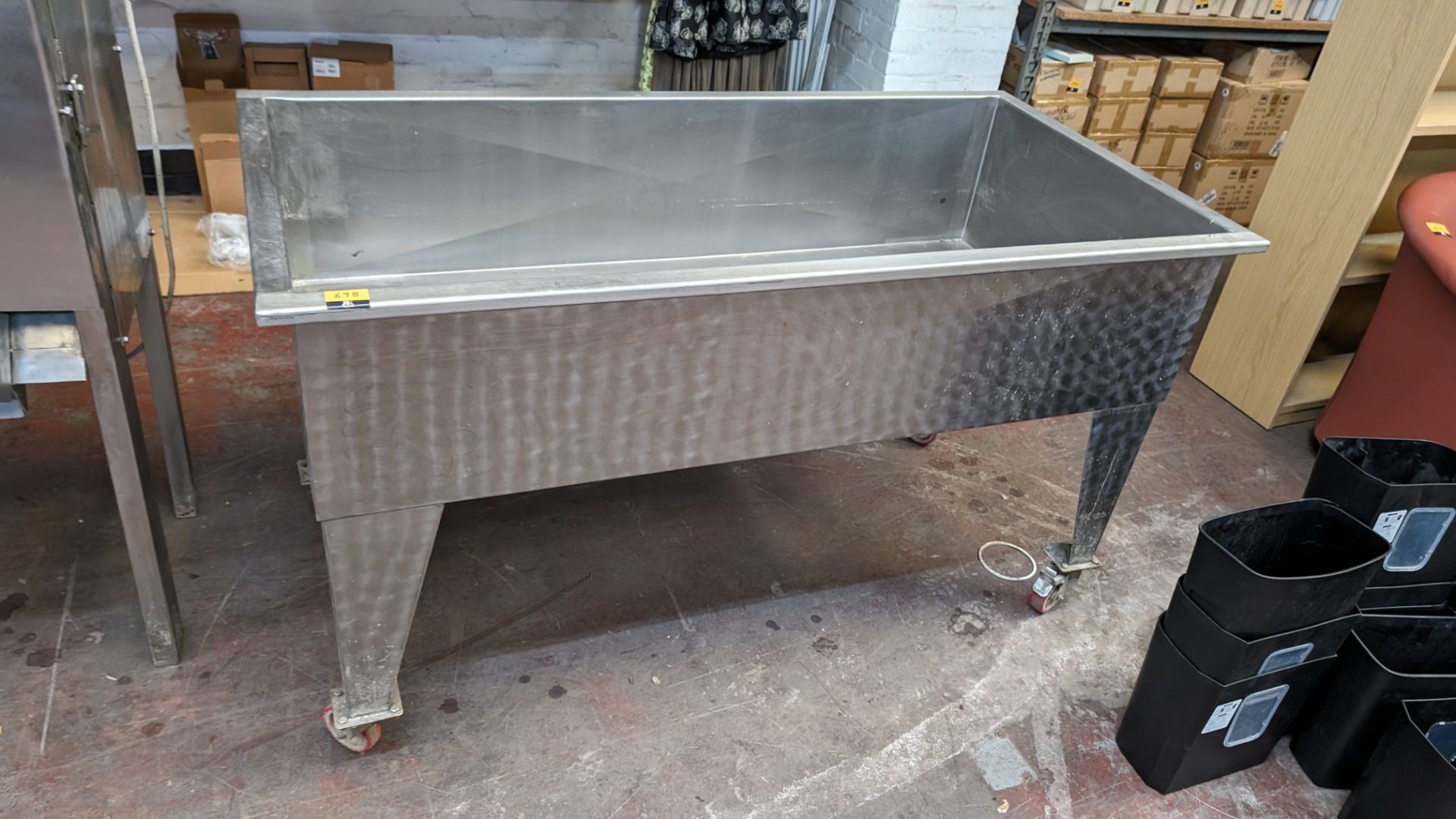 Mobile mozzarella hardening tank. Understood to have been bought in 2018