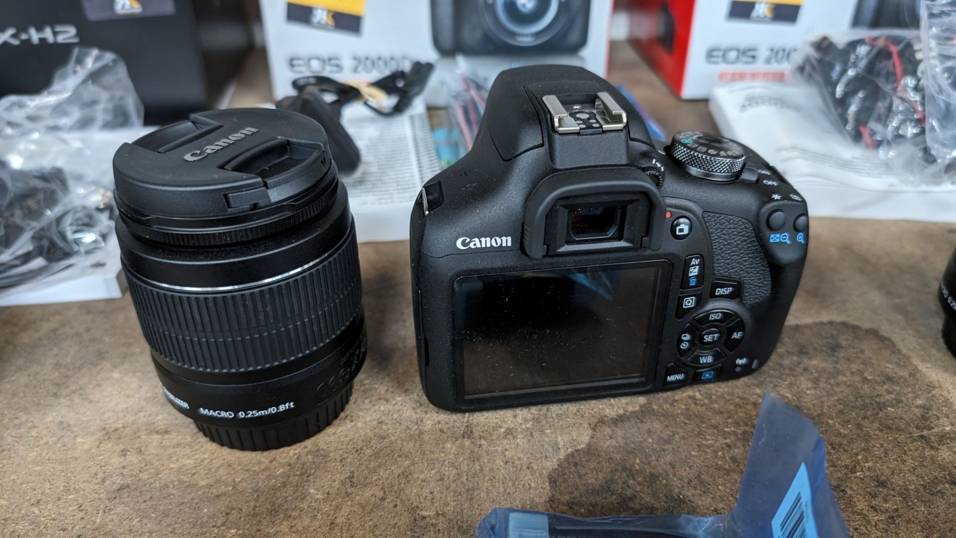 Canon EOS 2000D camera with EFS 18-55mm lens plus battery, charger, strap and more - Image 9 of 16