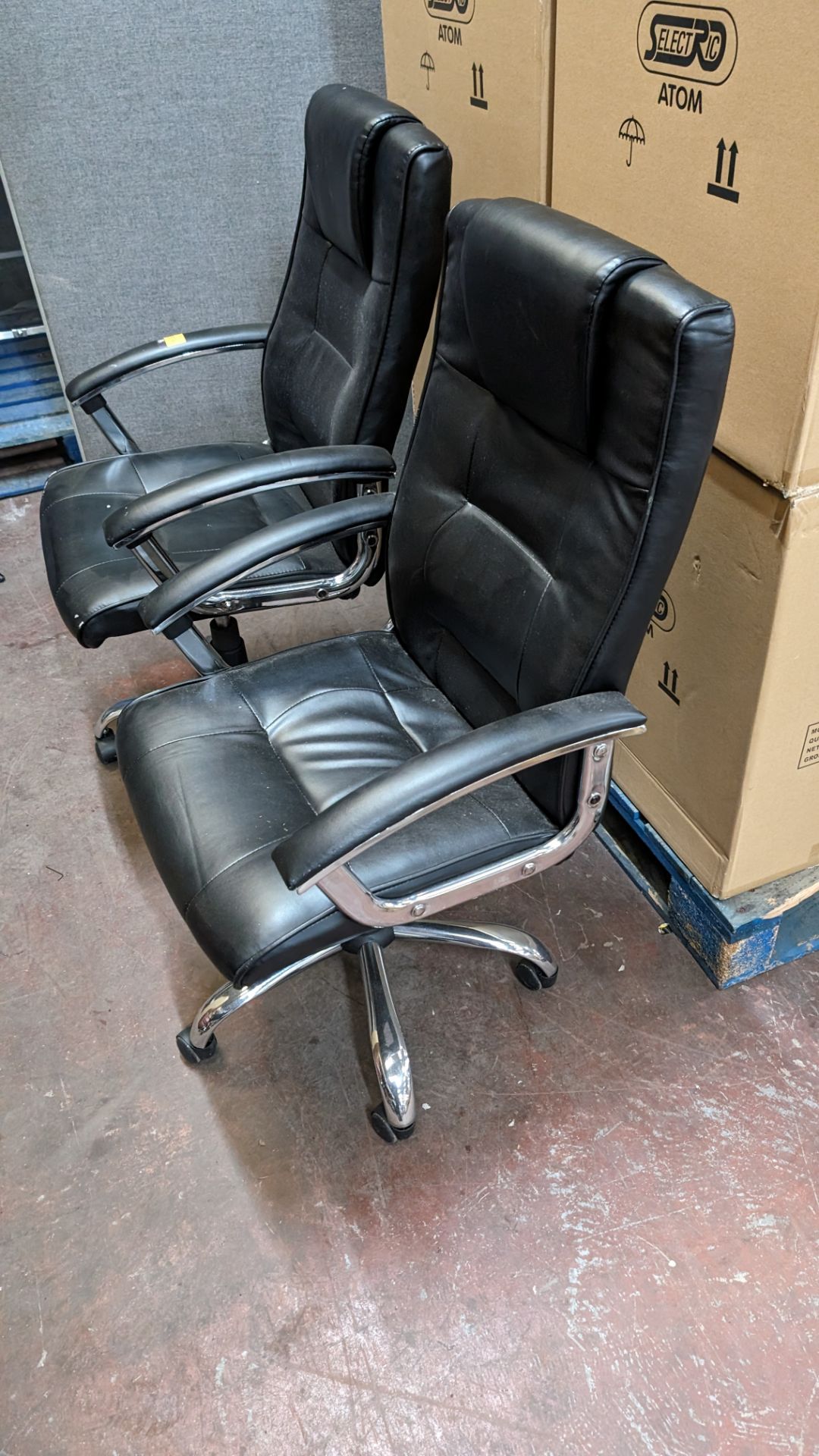 2 off leather executive chairs - Image 5 of 7