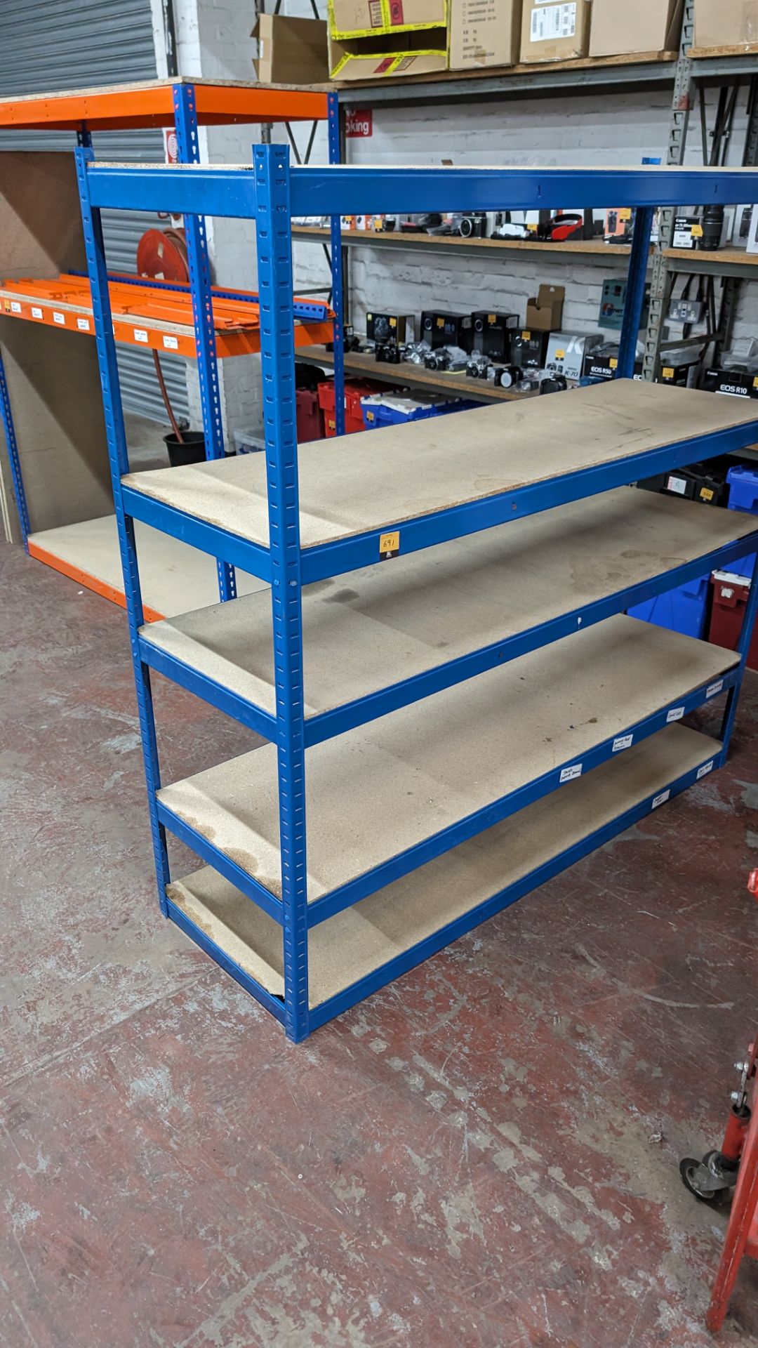 1 off five-shelf bay of bolt free racking, max dimensions approximately 1,800mm x 600mm x 1,790mm - Image 2 of 5