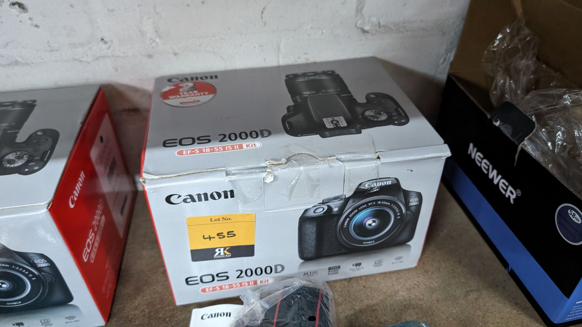 Canon EOS 2000D camera with EFS 18-55mm lens plus battery, charger, strap and more - Image 11 of 15