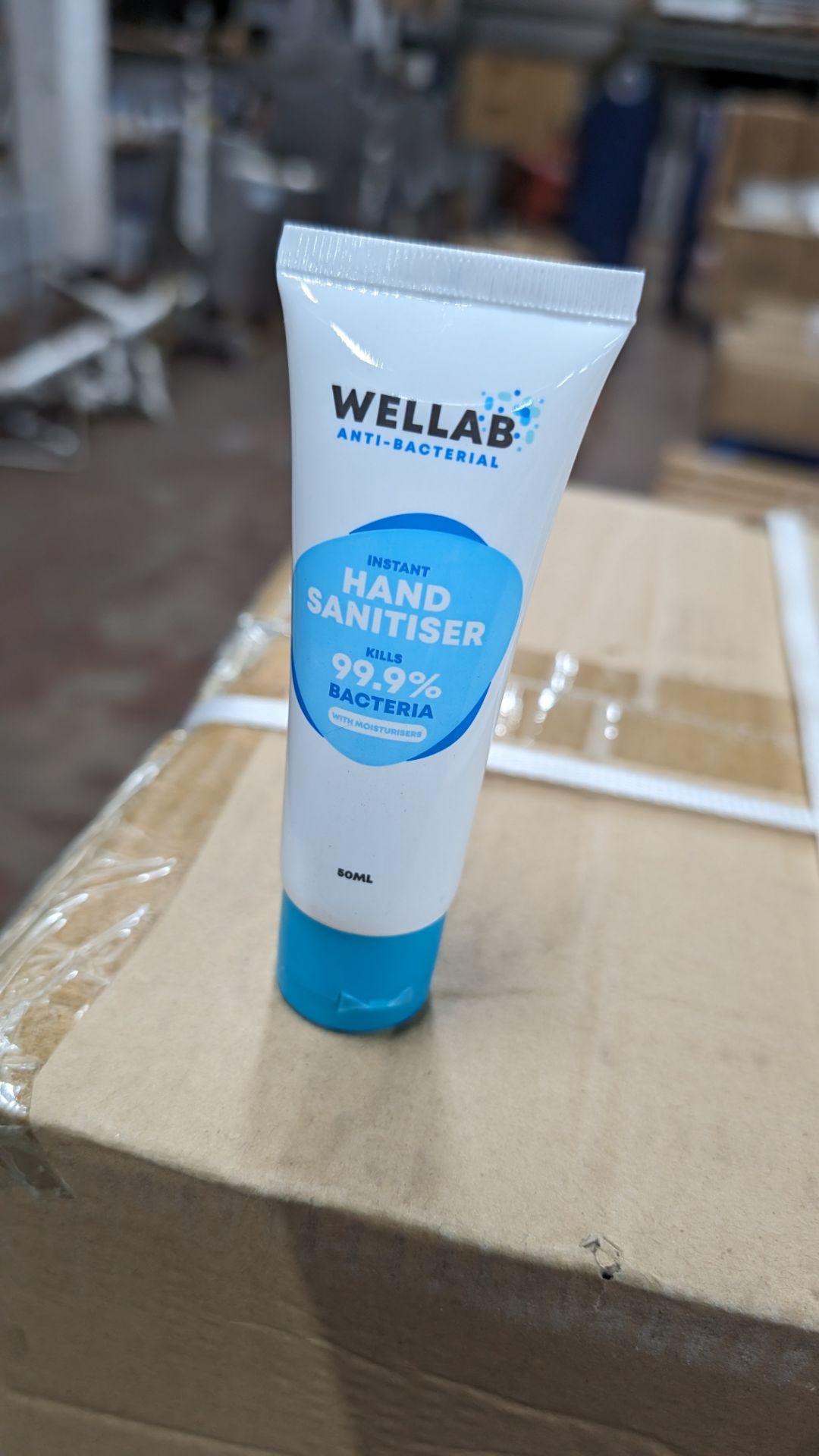 Pallet of Wellab anti-bacterial hand sanitizer with moisturiser. In 50ml tubes. Expiry April 2022. - Image 5 of 12