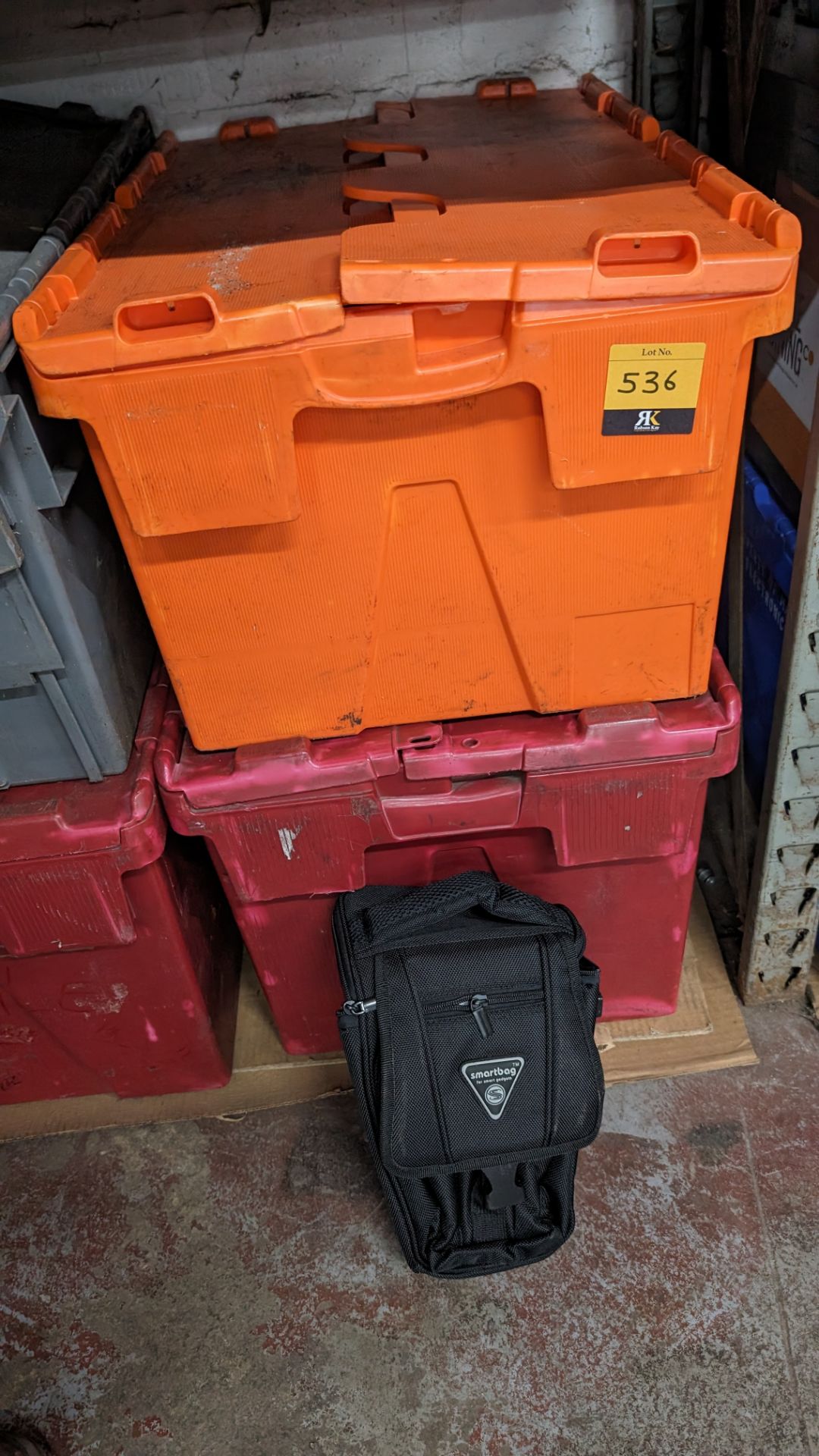 20 off camera bags - no straps. The contents of 2 crates