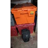 20 off camera bags - no straps. The contents of 2 crates