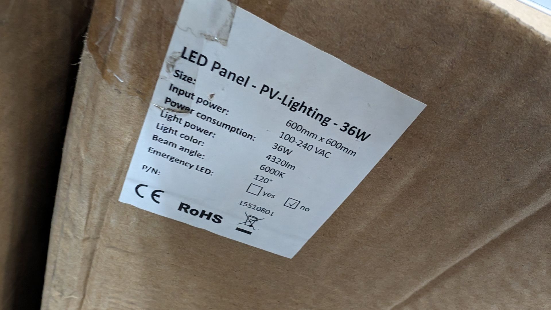 16 off 600mm x 600mm 36w 6000k 4320 lumens cold white LED lighting panels. 36w drivers. This lot c - Bild 8 aus 16