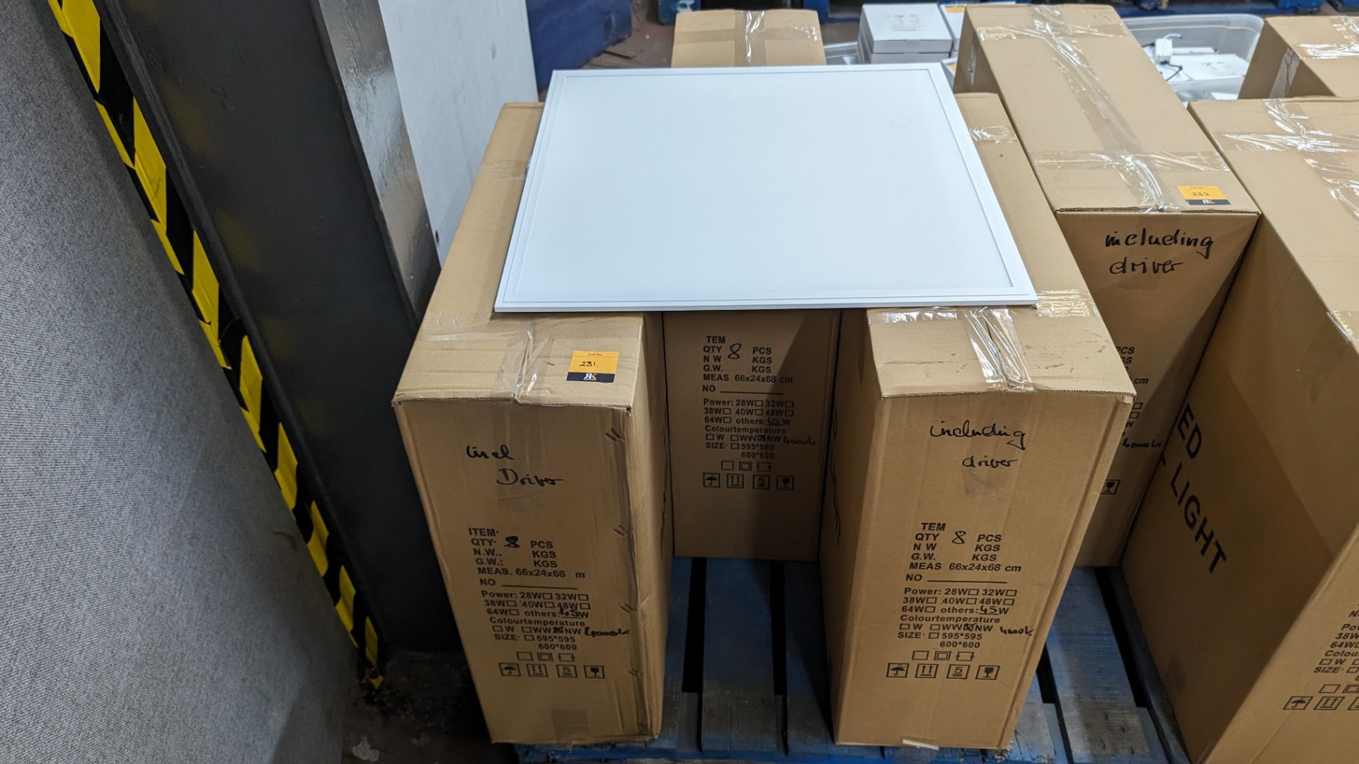 24 off 595mm x 595mm 4000k 45w LED lighting panel, each including driver. This lot comprises 3 cart - Image 2 of 5