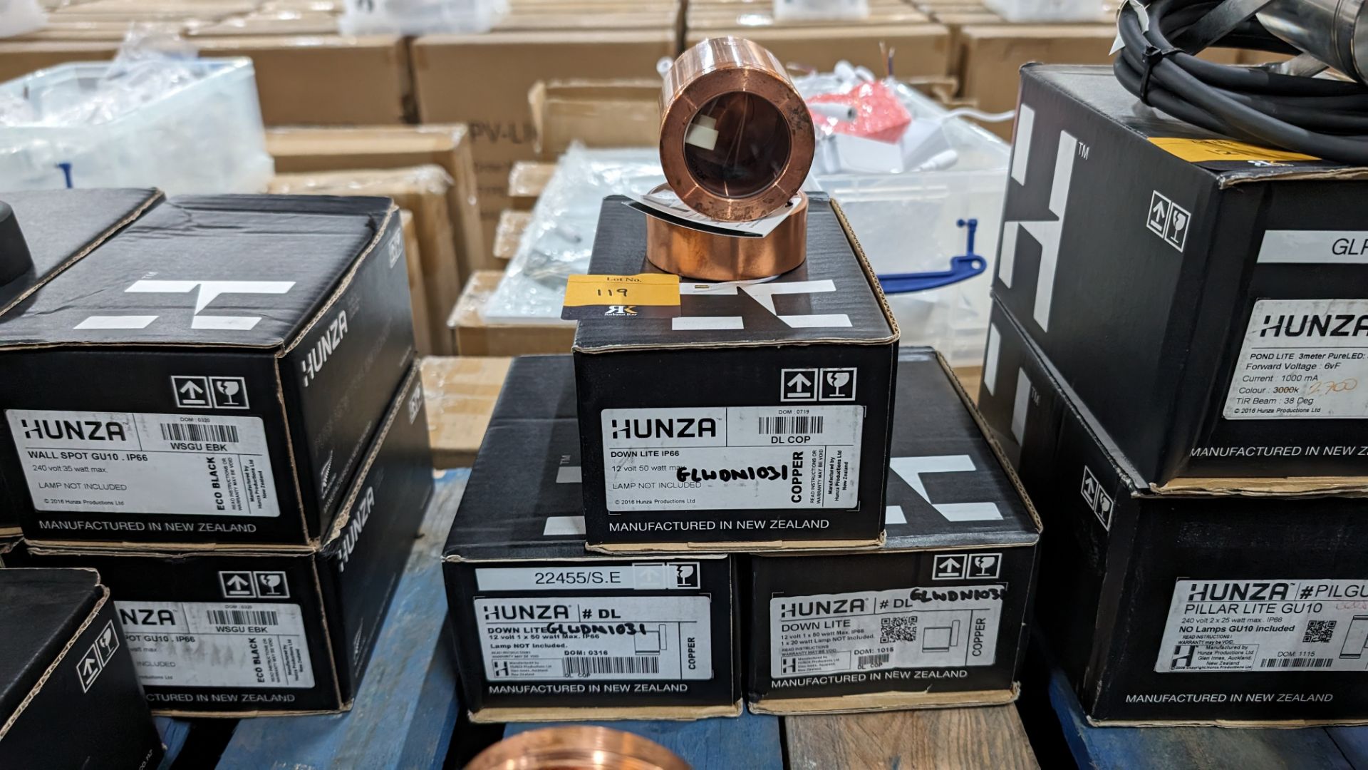 3 off Hunza copper downlights - Image 2 of 5