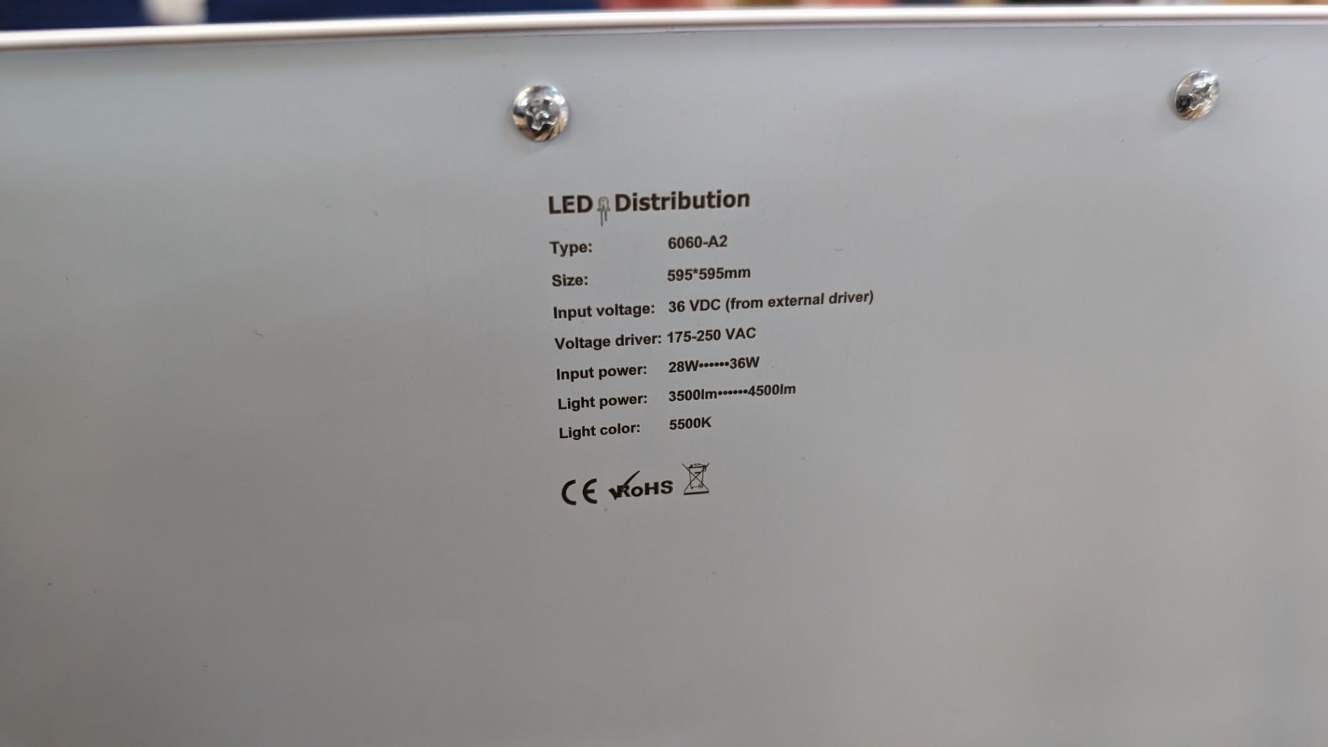 20 off Elegance Premium Eco 595mm x 595mm LED lighting panels. 5500k. 28/36w input power. 36w dr - Bild 12 aus 16