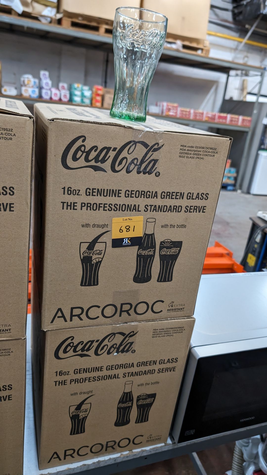48 off Coca Cola 16oz Genuine Georgia Green glasses - 2 cartons - Image 2 of 4