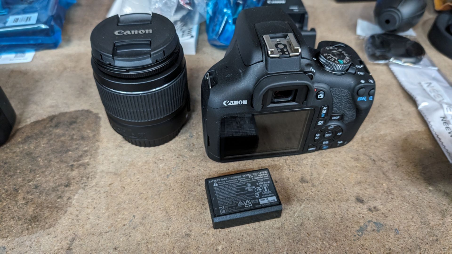 Canon EOS 2000D camera with EFS 18-55mm lens plus battery, charger, strap and more - Image 12 of 15