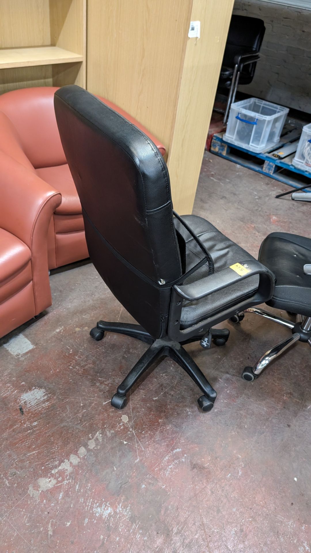 2 off assorted black high back chairs - Image 5 of 5