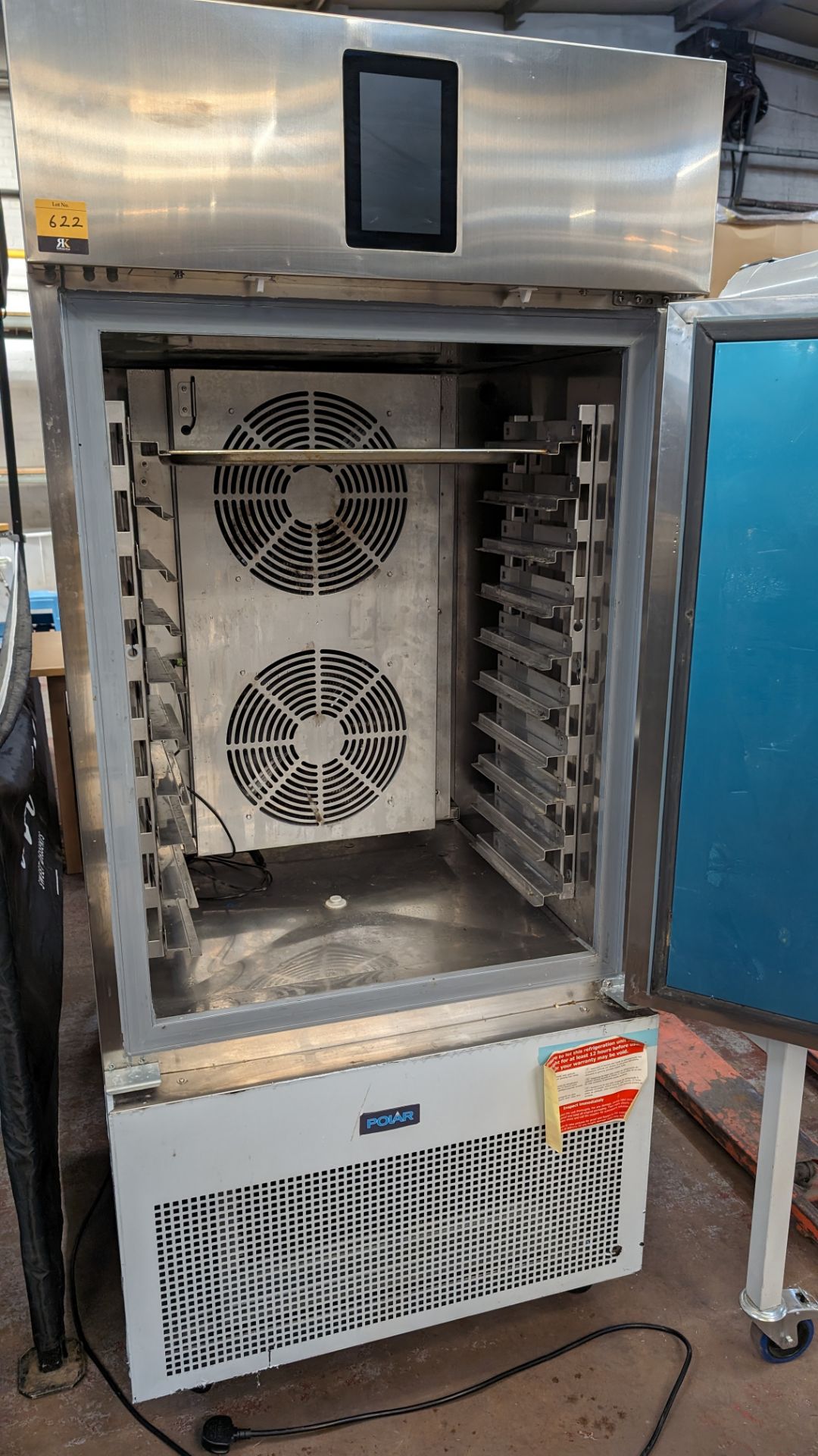 Polar Refrigeration mobile stainless steel commercial blast chiller with touchscreen controls - Image 5 of 9