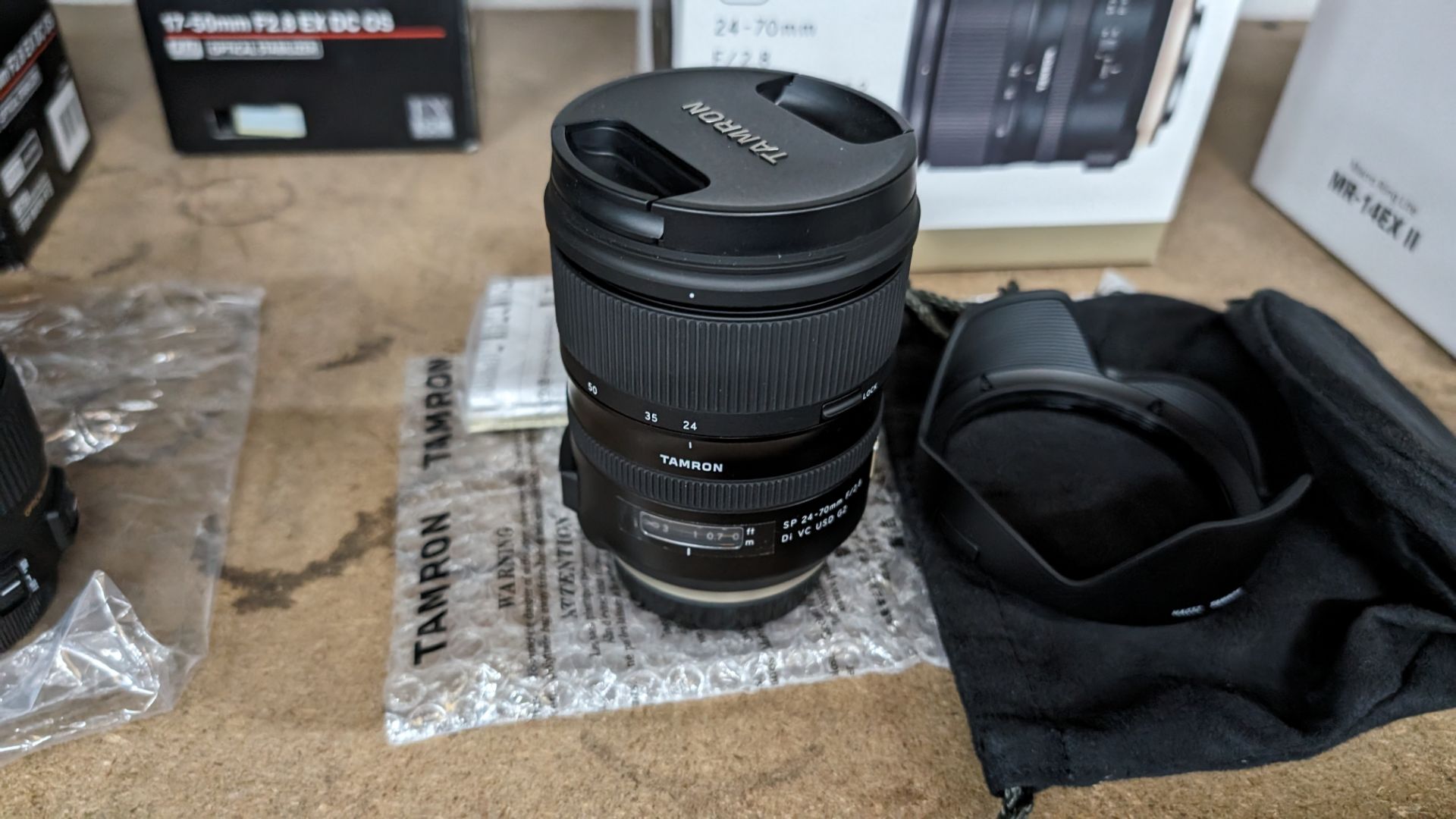 Tamron SP 24-70mm f/2.8 Di VC USD G2 lens, including soft carry case and attachment - Image 3 of 10