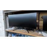 LG 34" curved wide screen IPS HDR monitor, including power supply, book pack and cables, 34WP85C