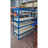 1 off five-shelf bay of bolt free racking, max dimensions approximately 1,800mm x 600mm x 1,790mm