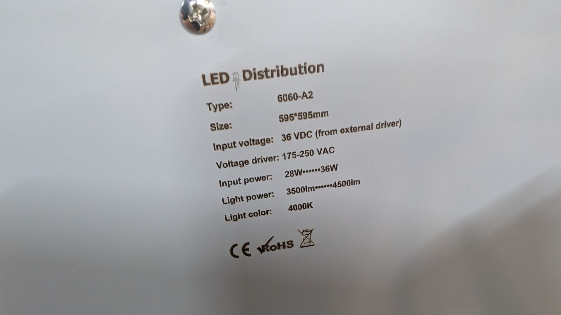 40 off Elegance Premium Eco 595mm x 595mm LED lighting panels. 4000k. 28/36w input power. 36w dri - Image 7 of 12