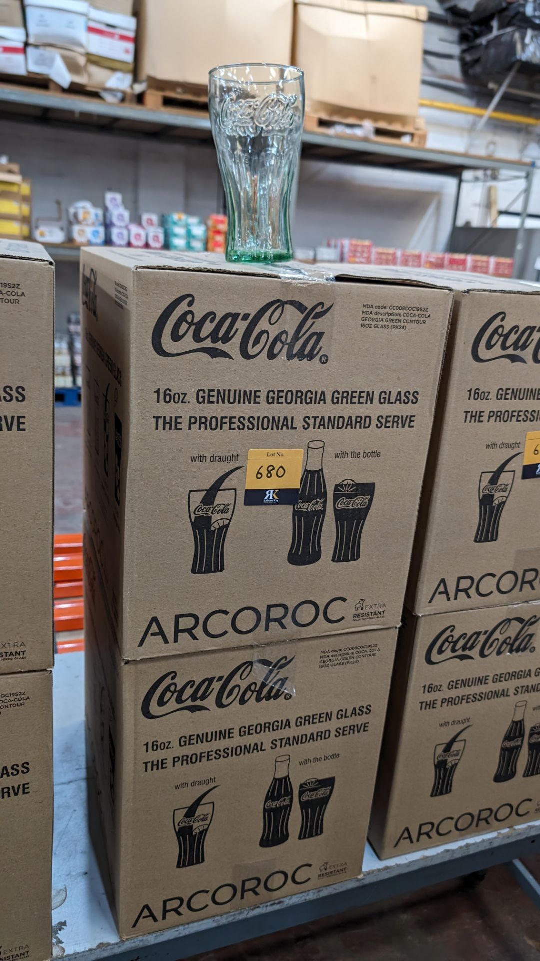 48 off Coca Cola 16oz Genuine Georgia Green glasses - 2 cartons - Image 2 of 4