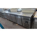 Blizzard stainless steel 4-door refrigerated prep cabinet