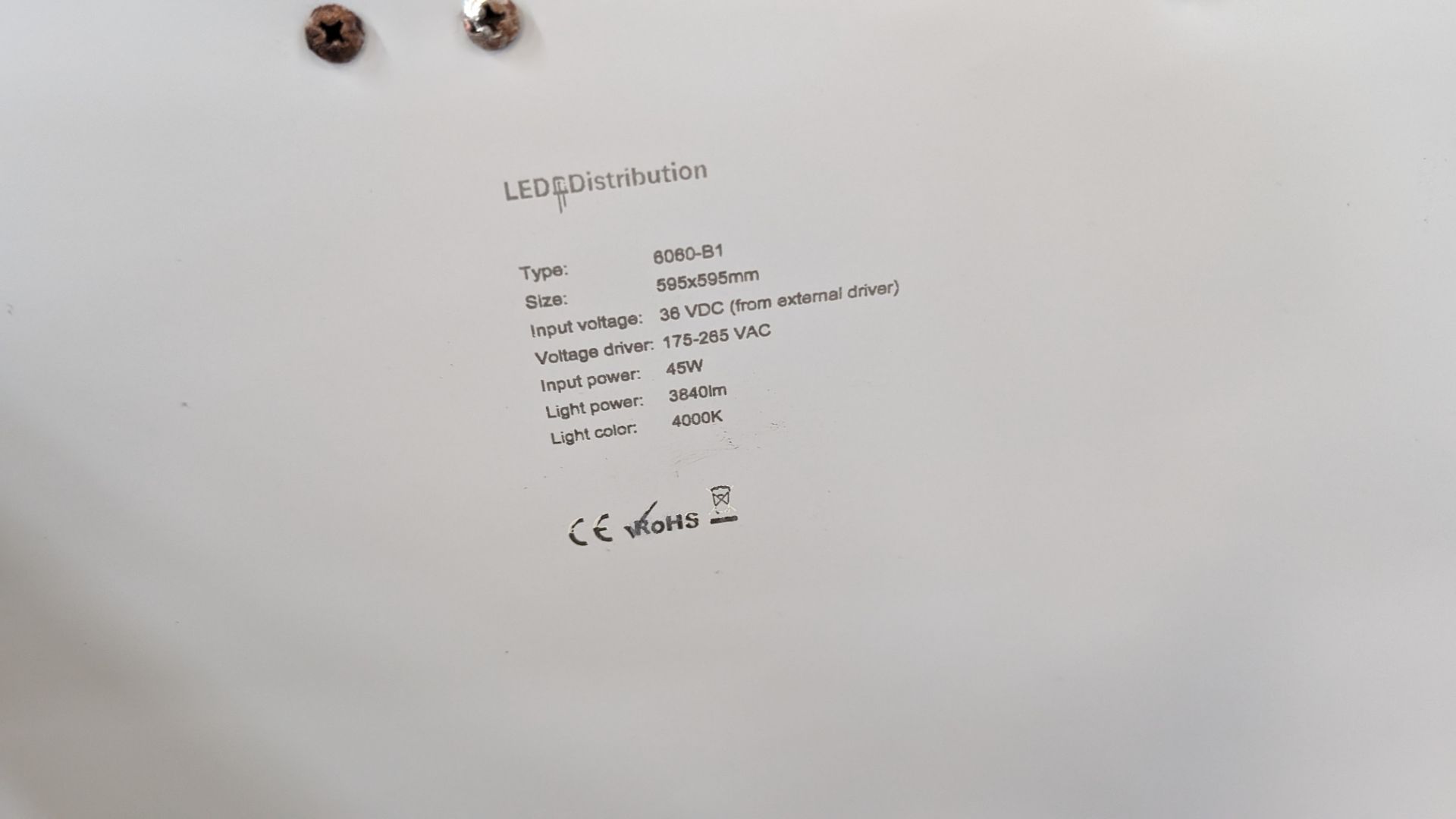25 off Elegance (Standard) 595mm x 595mm LED lighting panels. 4000k. 45w input power. 45w drivers - Image 9 of 14