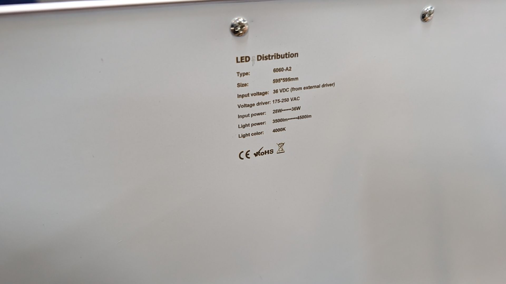 20 off Elegance Premium Eco 595mm x 595mm LED lighting panels. 4000k. 28/36w input power. 36w dri - Bild 9 aus 14