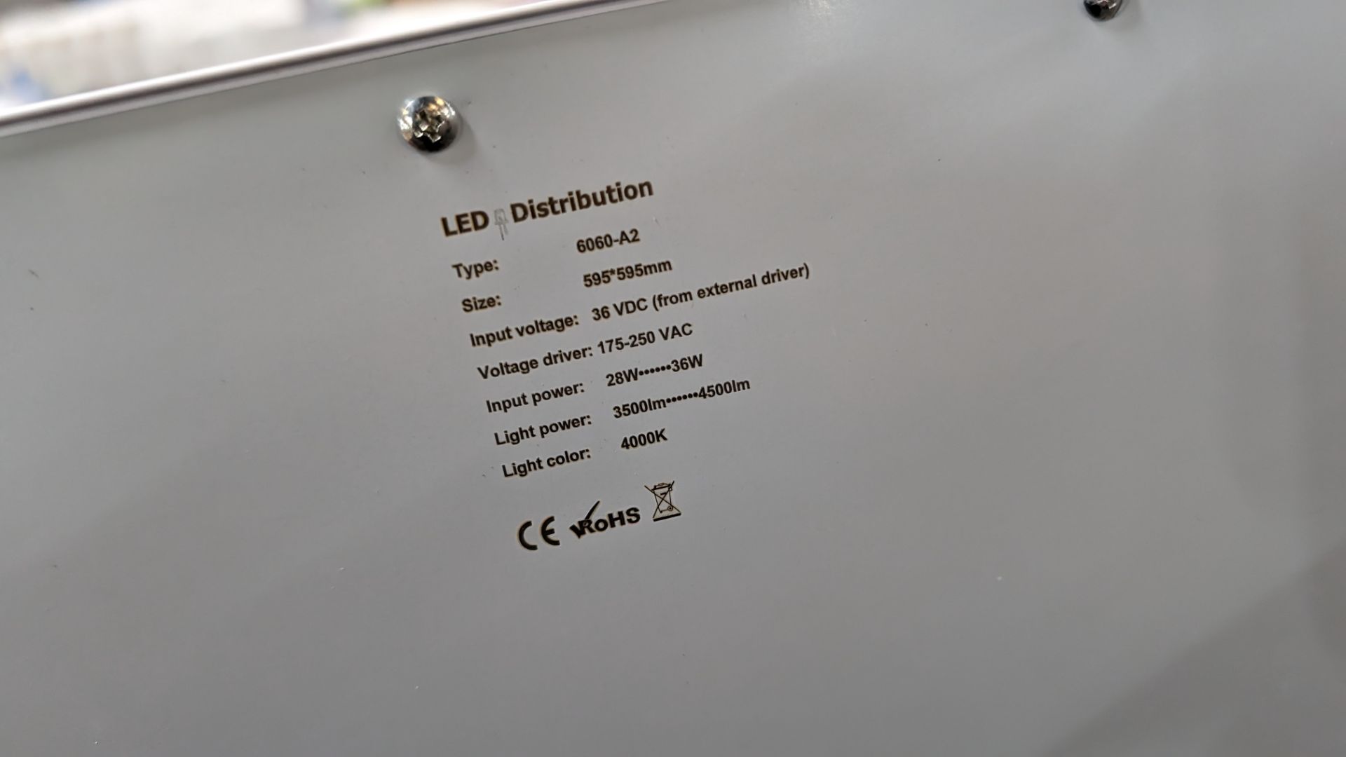 20 off Elegance Premium Eco 595mm x 595mm LED lighting panels. 4000k. 28/36w input power. 36w dri - Bild 9 aus 14