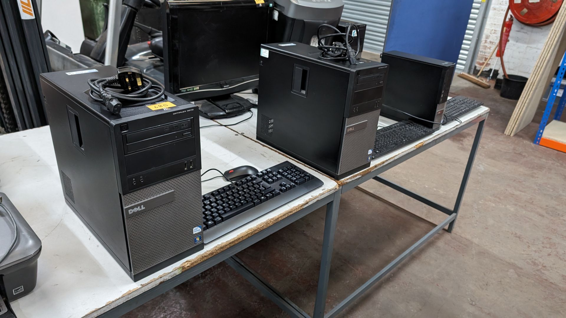 3 off desktop computers each including keyboard and mouse - Image 4 of 10