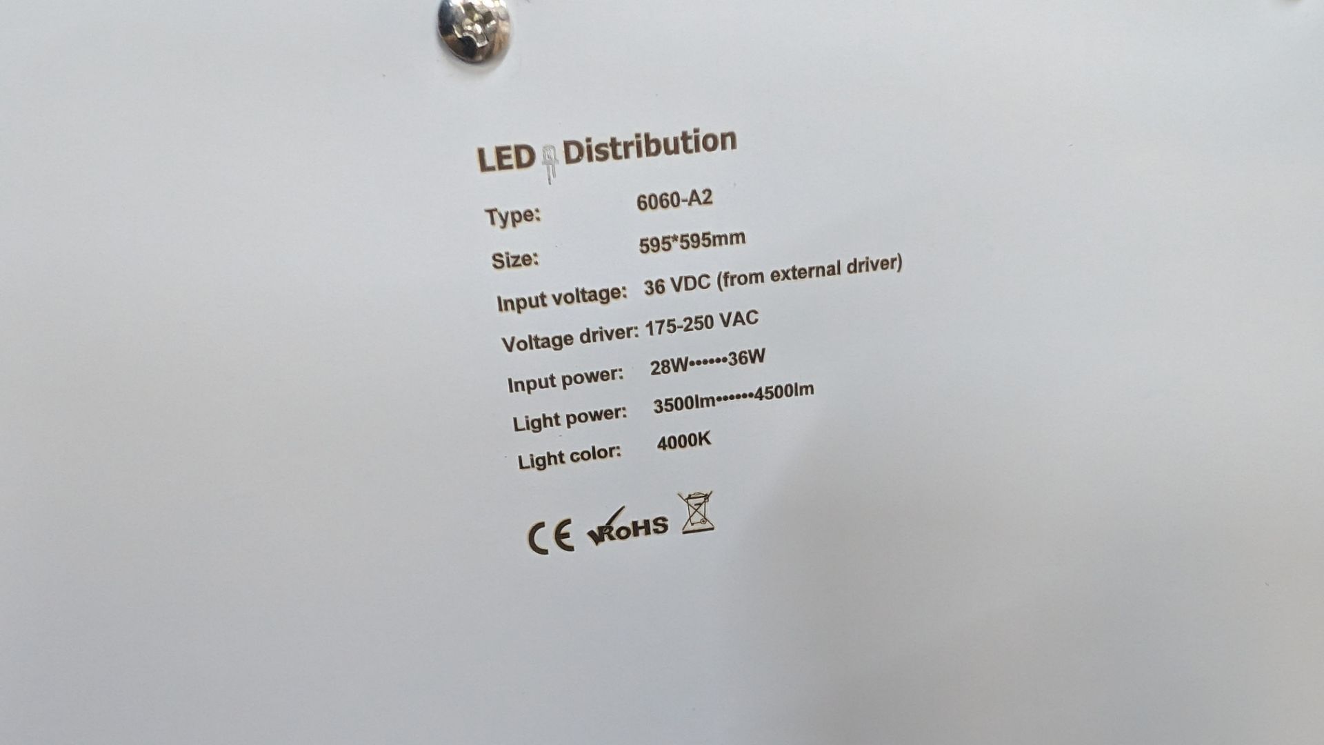 40 off Elegance Premium Eco 595mm x 595mm LED lighting panels. 4000k. 28/36w input power. 36w dri - Image 10 of 14