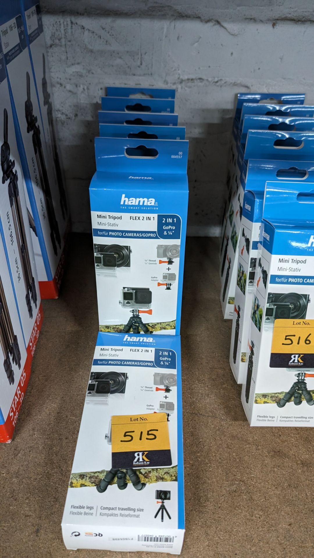 6 off Hama Mini Stativ tripods, Flex 2-in-1, Go Pro & 1/4"