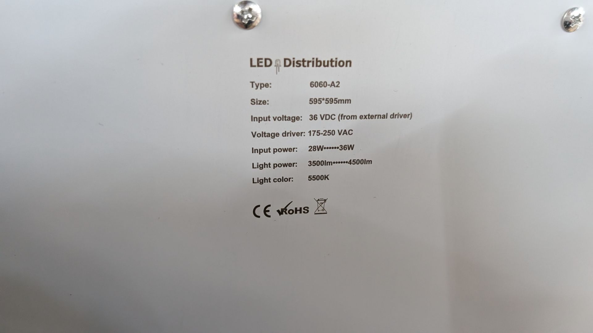 24 off Elegance Premium E 595mm x 595mm LED lighting panels. 5500k. 28/36w input power. 36w driv - Image 11 of 16