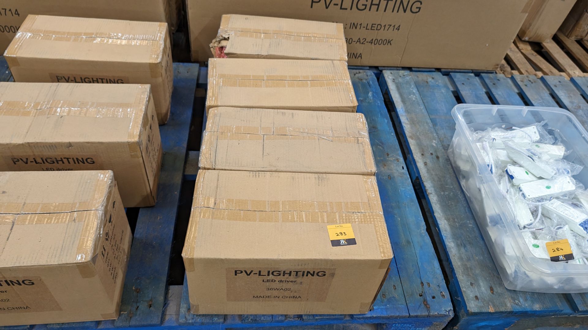 Approximately 288 off LED drivers, model IN-36WA02, 36VDC, 950mA - 4 boxes