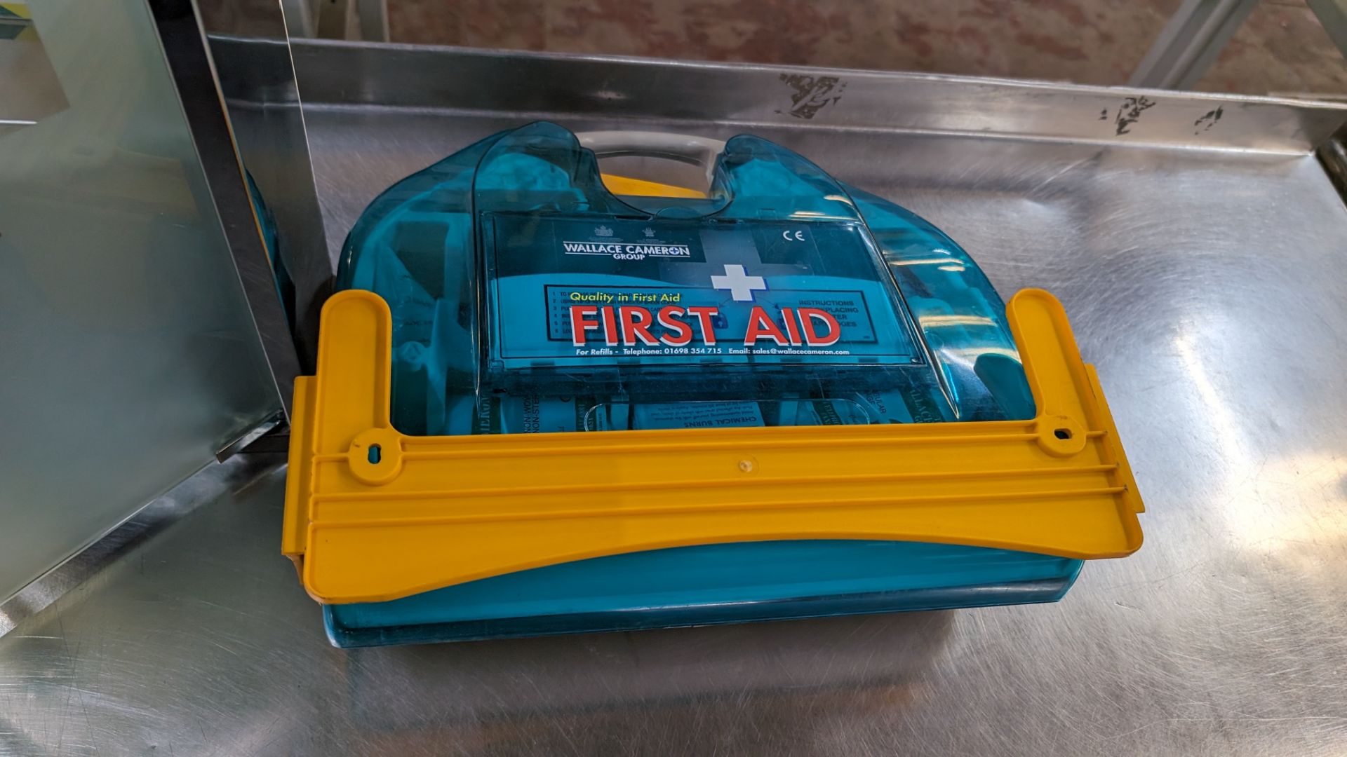 First aid lot comprising wall mountable cabinet and contents, plus first aid kit and contents - Image 4 of 6