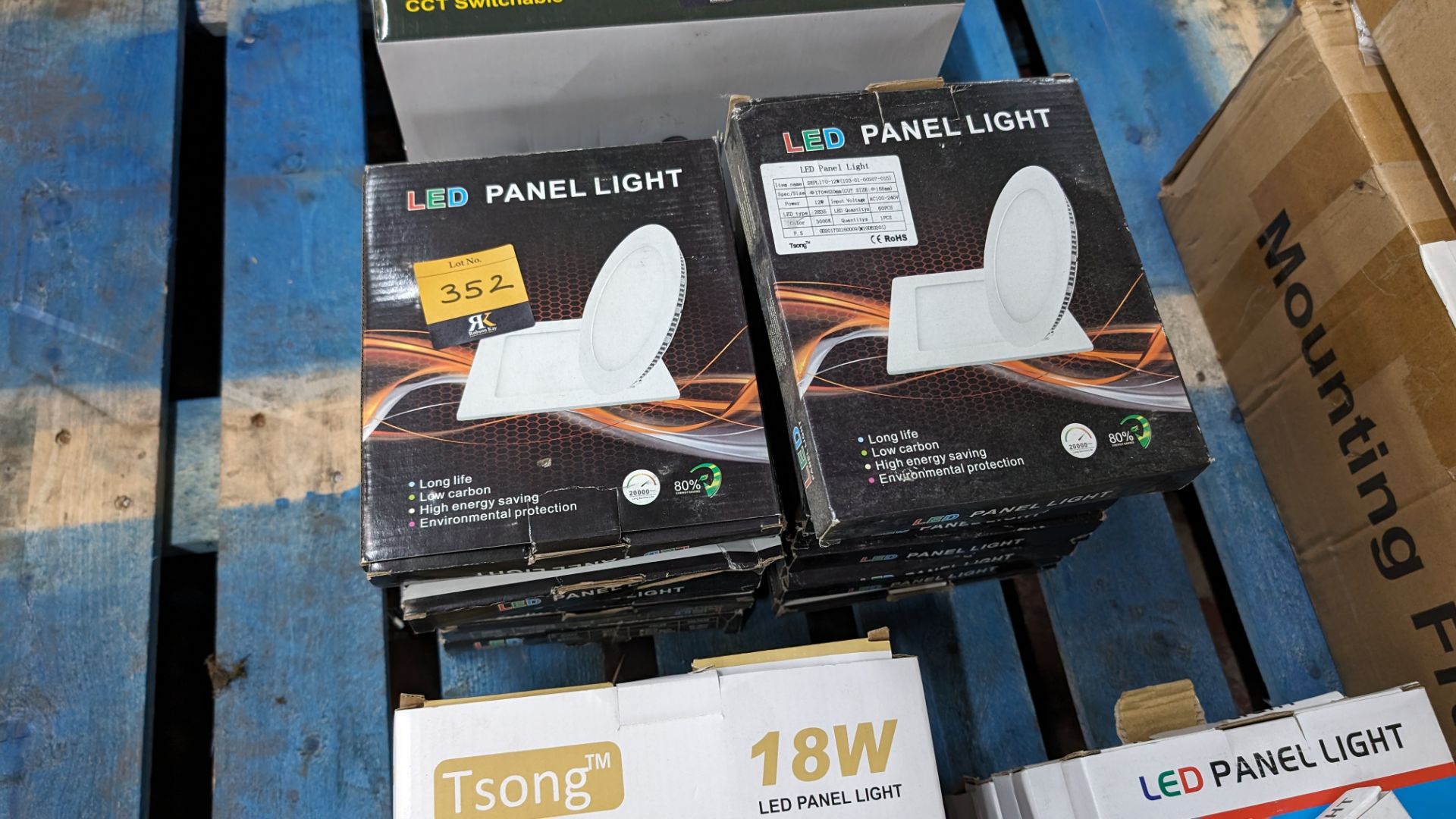 15 off LED panel lights, 12w, 155mm