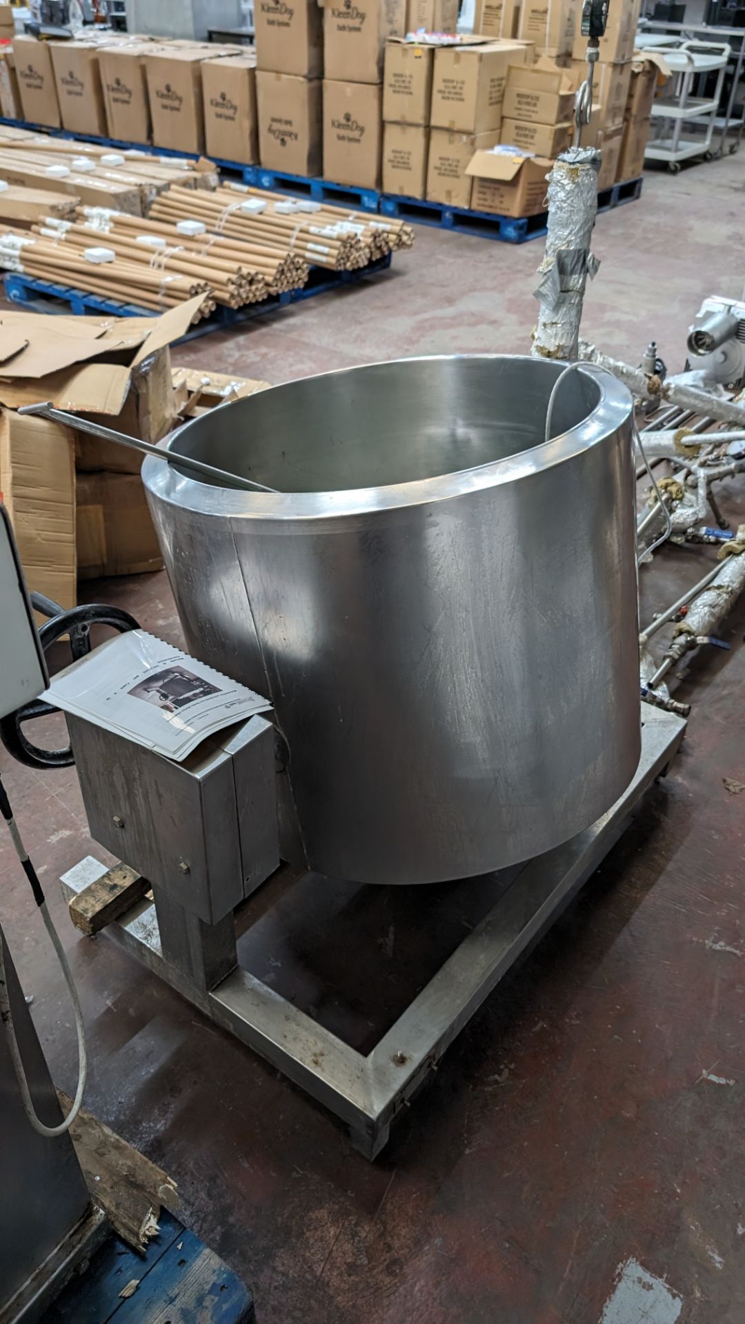 Multi-purpose mini dairy with folding spherical bottom, 200L. Understood to have been purchased in - Image 12 of 15