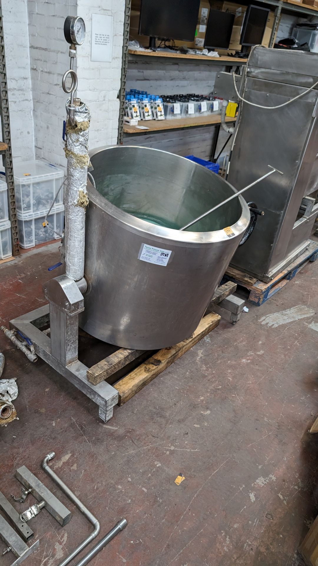Multi-purpose mini dairy with folding spherical bottom, 200L. Understood to have been purchased in - Image 2 of 15