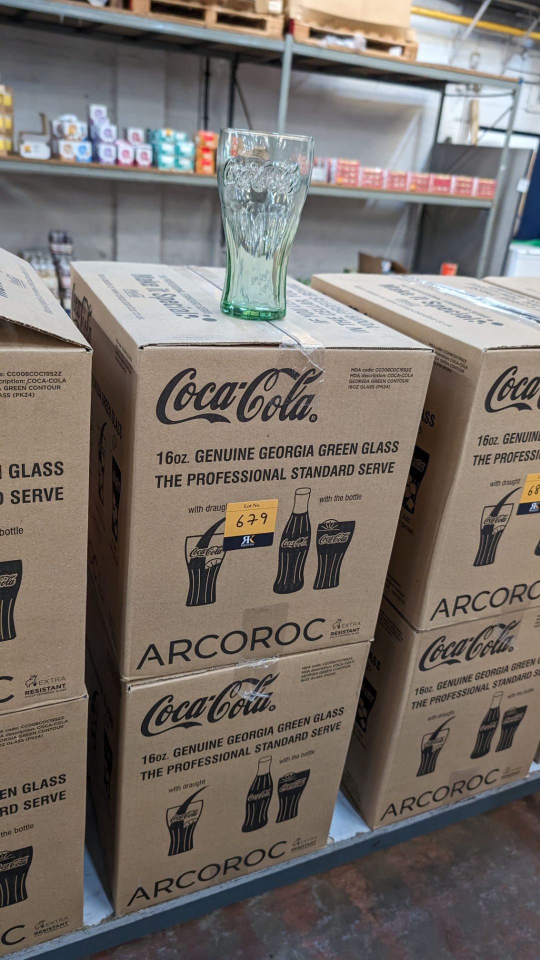 48 off Coca Cola 16oz Genuine Georgia Green glasses - 2 cartons