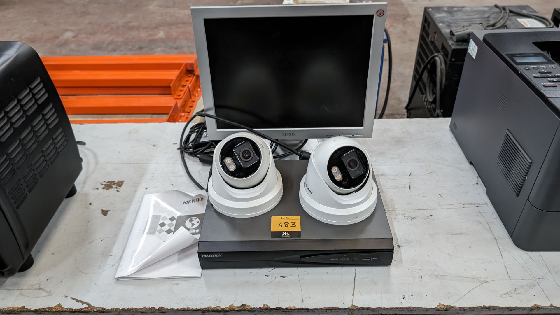 CCTV equipment comprising DVR, 2 off cameras and 1 off monitor - Image 2 of 6