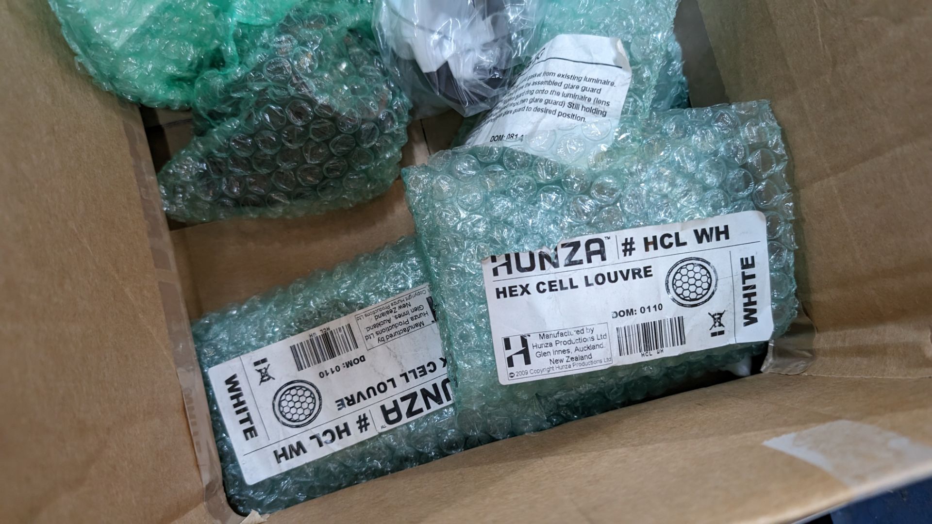 Quantity of Hunza Hex Cell louvres and glare guards - 6 individually boxed items and 1 box of 9 addi - Image 6 of 9