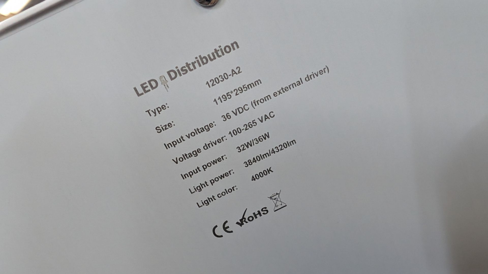20 off Elegance Premium Eco 1195mm x 295mm LED lighting panels. 4000k. 32/36w input power. 36w dr - Image 5 of 7