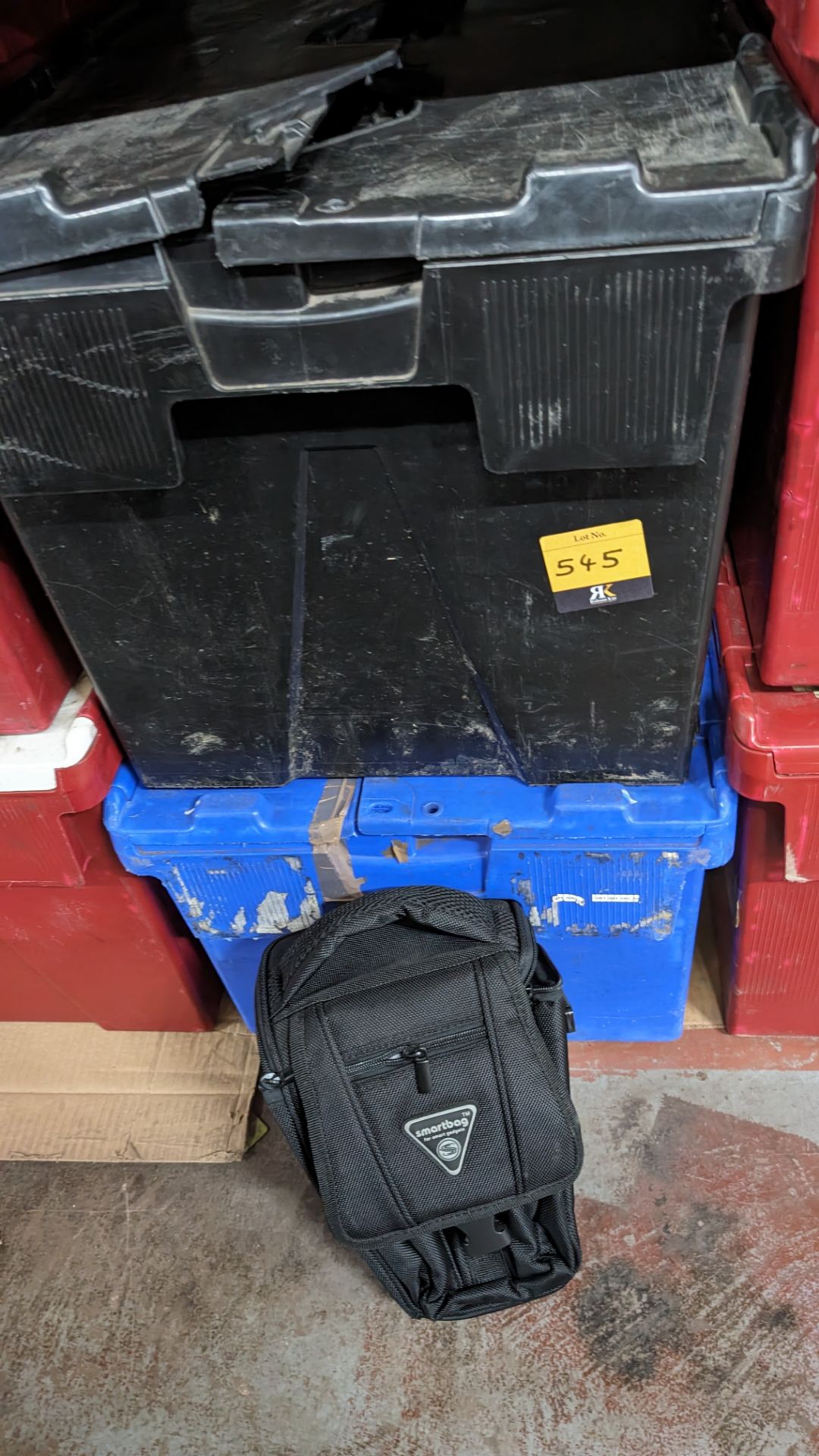 20 off camera bags - no straps. The contents of 2 crates