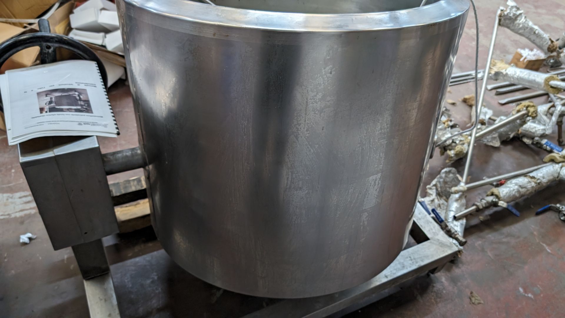 Multi-purpose mini dairy with folding spherical bottom, 200L. Understood to have been purchased in - Bild 13 aus 15