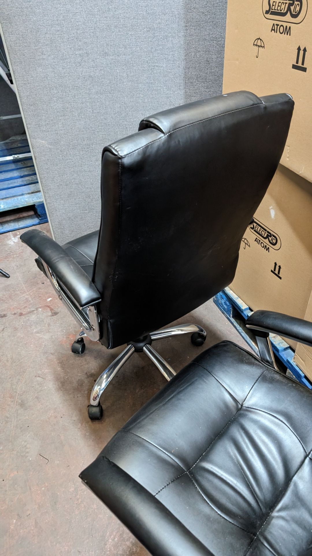 2 off leather executive chairs - Image 7 of 7