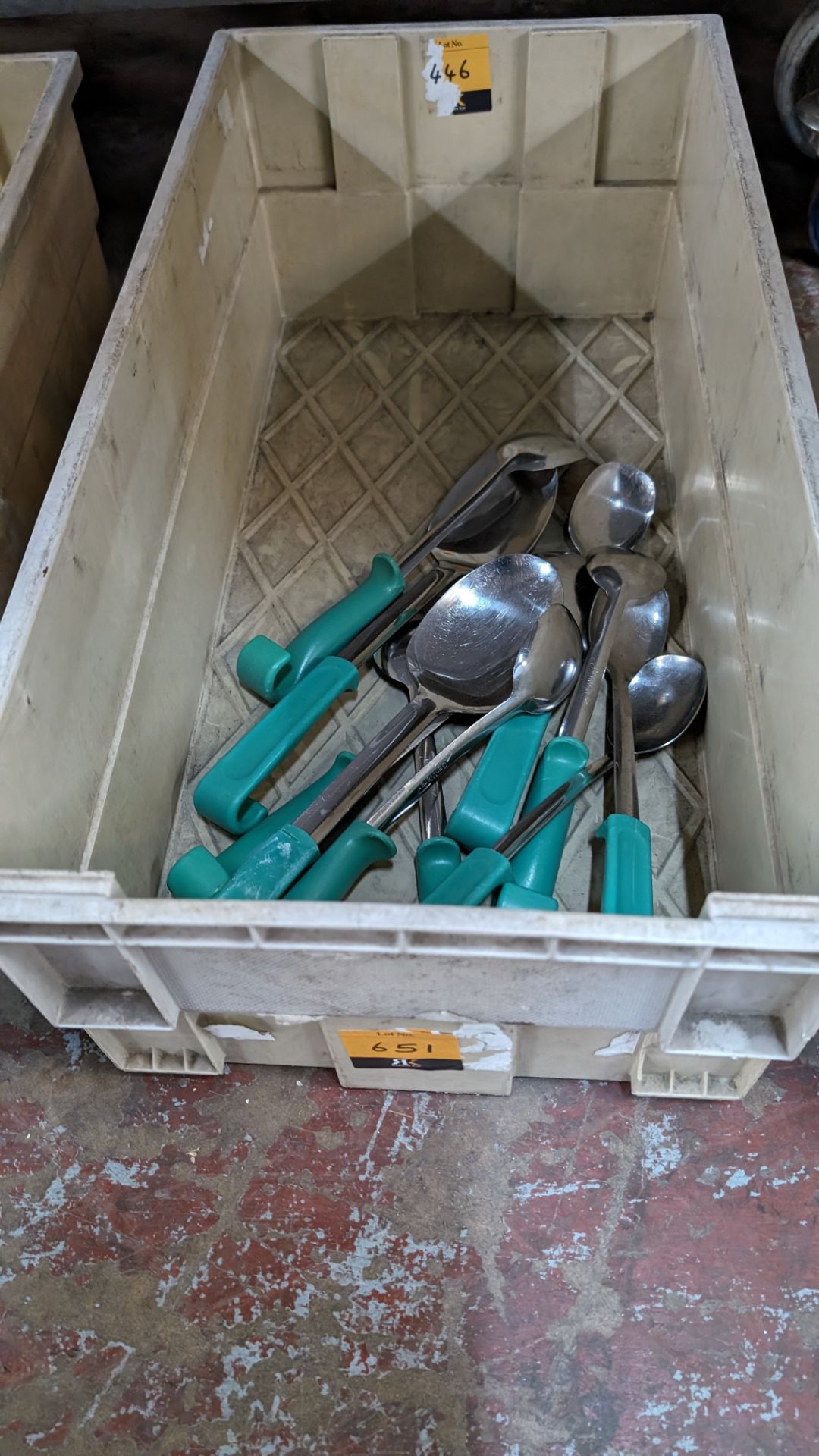 The contents of a crate of spoons