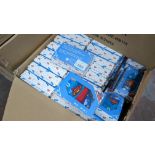 Approximately 95 off Superman sock triple packs, each pack comprises a box with 3 pairs of socks, ea