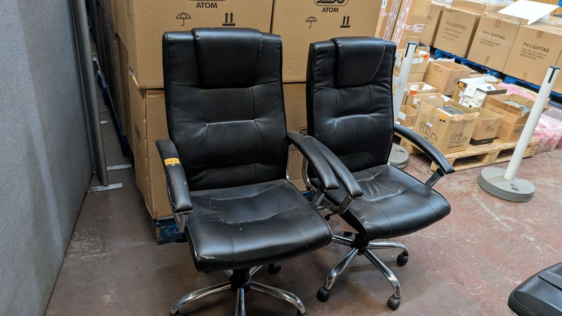 2 off leather executive chairs