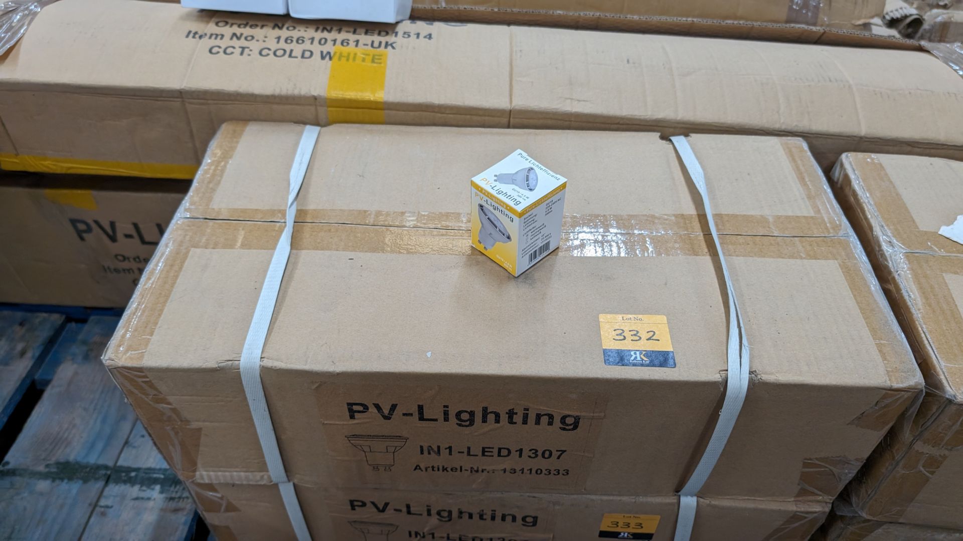 100 off GU10 LED bulbs, 4.8w, 300 lumens, warm white, 220-240v, 25000 hours - 1 carton
